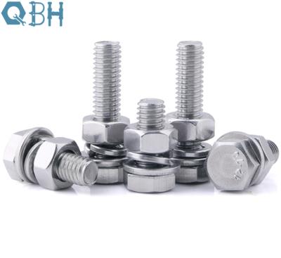 China Combination Screw Hexagon Head Bolt Stainless Steel 304 316 Single Coil for sale