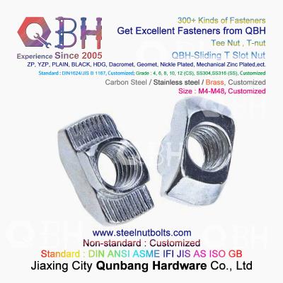 China QBH 4040 Series Aluminum Aluminium Alloy Profile Hammer Sliding T Slot Nuts for sale
