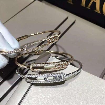 China Jewelry factory in Shenzhen, China Mk  bracelet 18k white gold yellow gold rose gold diamond bracelet for sale