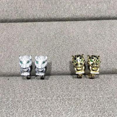 Китай C Cheetah Earrings - showing the charm of courage, naughty or docile .18K gold, lacquer, diamond, shafle garnet, Onyx продается