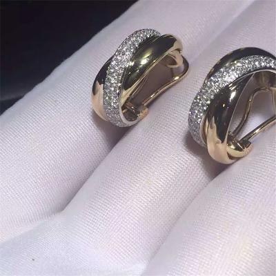 Китай C Three circle ring earrings18K white gold, 18K yellow gold, 18K rose gold, diamond. Model: B8045300 продается