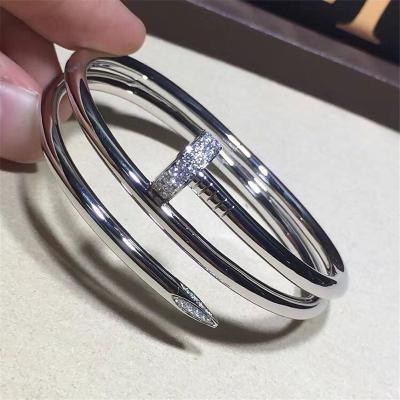 China C luxury just nail bracelet 18k gold  white gold yellow gold rose gold bracelet  Jewelry factory in Shenzhen, China for sale