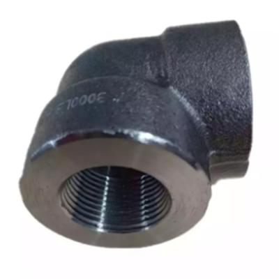 China Asme B16.11 Astm A105 Forged Carbon Steel Elbow 3000lb Female Threaded for sale