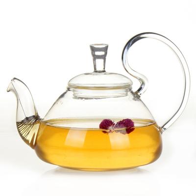 China Small Loose Leaf Clear Glass Teapot With Glass Strainer / Lid Eco Friendly for sale