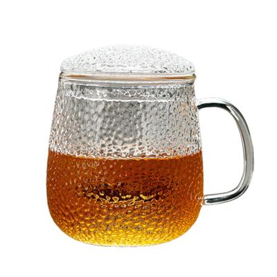 China Material personalizado do vidro de Borosilicate do serviço do copo de vidro de Infuser do chá único à venda
