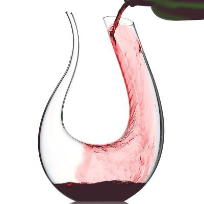 China Mouthblown Lead Free Wine Decanter , Round Cone Modern Wine Decanter Easy To Clean for sale