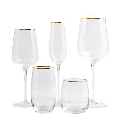 China Machine Made Crystal Wine Glasses Custom Capacity For Home Party / Bar Eco Friendly for sale