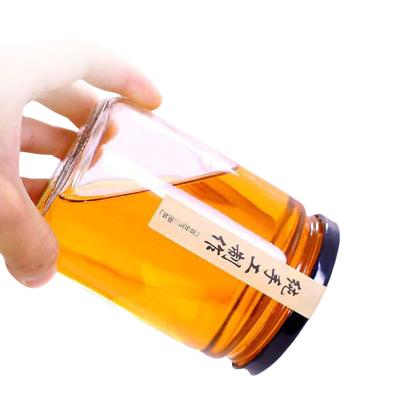 China Safe Transparent Glass Honey Jar Corrosion Resistant For Wedding Favors for sale