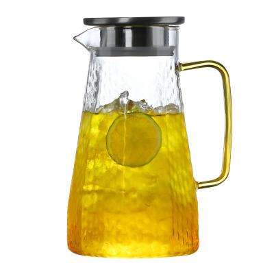 China jarro de vidro do refrigerador 1400ml/1700ml, jarro de vidro moderado de pouco peso à venda