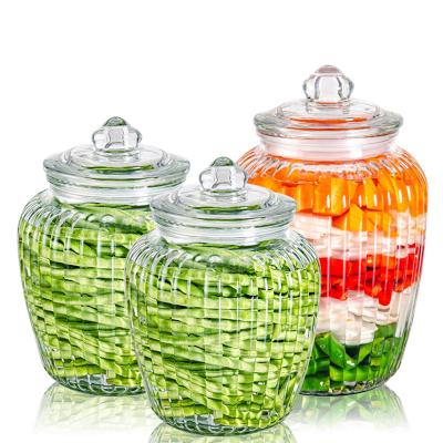 China Wide Mouth Airtight Fermenting Glass Food Canister for sale