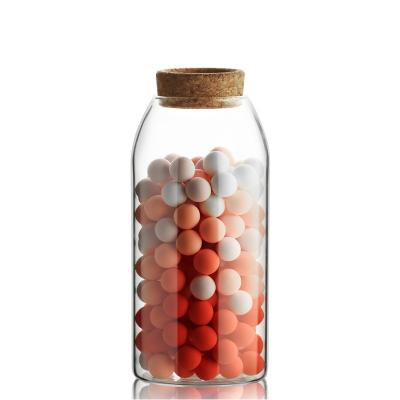 China Transparent Borosilicate Food Storage Airtight Glass Jar for sale