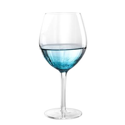 China 620ml Handmade Clear Lead Free Crystal Wine Glasses for sale