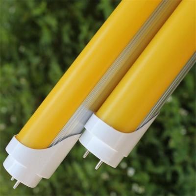 China Anti UV T8 LED Tube Light 18W 4FT Industrial Yellow Light Frosted / Clear PC Cover for sale