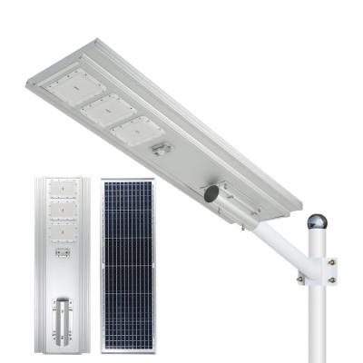 China Efficient And Powerful Solar Street Light With Aluminum Lamp Base 80W 100W IP67 Waterproo for sale