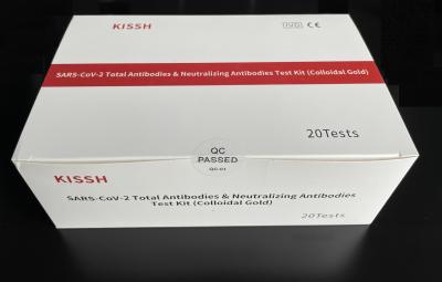 China Casa coloidal 15min KISSH do jogo do teste do anticorpo do ouro de Covid 19 à venda