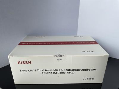 China Covid 19 Colloidal Gold Neutralising Antibody Test Kit 15 Minutes Fast Detection for sale