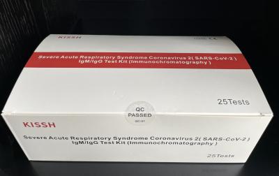 China SARS-CoV-2 IgM IgG Antibody Rapid Test Kit GICA 25 Test CE Marked Colloidal Gold for sale