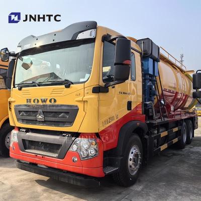 China Howo TX Sewage Suction Vehicle Sewage Pump Trucks New 16m3 6X4 10 Wheels 350HP for sale