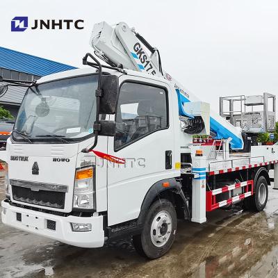 China Howo 4x2 Camión de cubo Plataforma de trabajo aérea Camión montado en gran altitud Camión de operación para el mantenimiento de la iluminación de la calle en venta