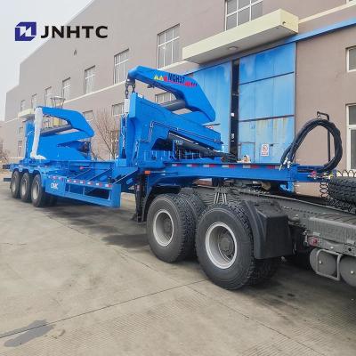 China New China Official Truck Container Side Lifter Lowbed Semi-Trailer With Crane High Quality for sale