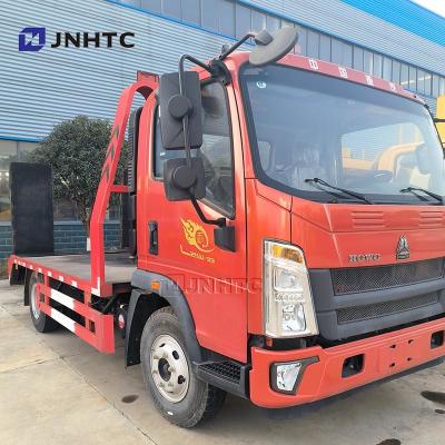 China HOWO Wrecker Truck 4x2 5ton Excavator Loader Loading Tow Wrecker Flatbed Cargo Truck for sale