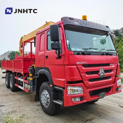 China HOWO Traight Arm Crane Truck 6X4 10 Wheels 340hp 10 Ton Cargo Truck With Crane for sale