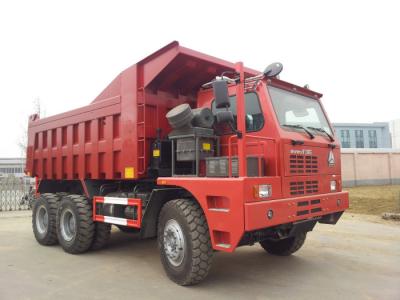 China 70 toneladas que minam o veículo com rodas do caminhão de caminhão basculante 10 do rei 6x4 com sistema de levantamento dianteiro à venda