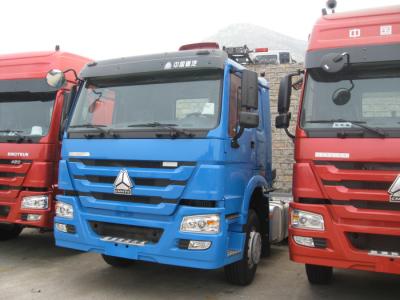 China Bule Color HW76 Cabin Prime Mover Truck 371hp 10 Wheels 6x4 With Air Conditioner for sale