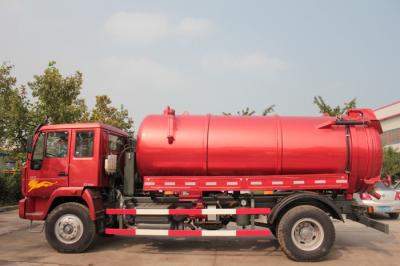 China EURO II 6m3 290hp Howo Sewage Suction Truck Removal Truck Pump Speed 500r / Min Long Life for sale