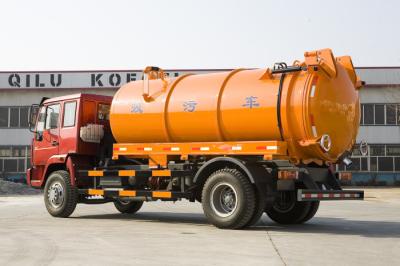China Camión de la eliminación de residuos de las aguas residuales con la combinación de alta presión del lavado y de la succión en venta