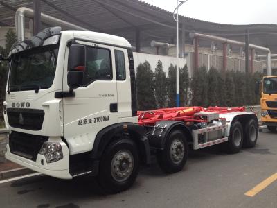 China 12 Wheels 366hp Hook Lift Bin Trucks To Transport Urban Living Non Toxic Garbage for sale