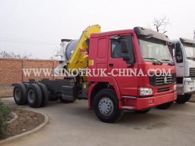 China Reliable Truck Mounted Hoist / LHD 336HP Lorry Mounted Crane For Goods Lift for sale