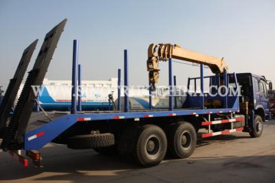 China Diesel 6×4 Cargo Truck Mounted Crane , 12TONS Truck Bed Lift Crane Model SQ12SK3Q for sale