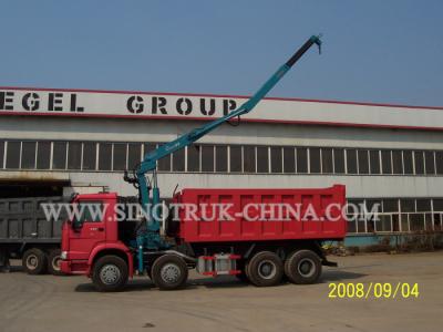China 290HP Euro II Right Hand Driving Truck Mounted Crane With Straight Tescope Boom for sale