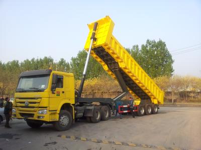 China Color Optional Heavy Duty Dump Trailers 40 Tons Load Capacity And HYVA Lifting Sytem for sale
