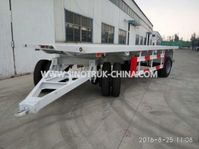 China 15 Tons Heavy Duty Semi Trailers , 8 Wheels 2 Axles Flatbed Truck Trailer for sale