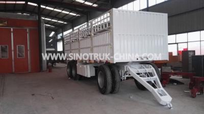 China 8 Wheels 2 Axles Dropside Trailer Color Optional With Triangle Frame and Curtain Side for sale