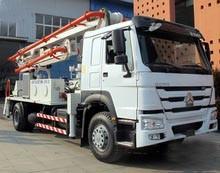 China 6 Wheels Concrete Pump Truck / Cement boom Truck With 125M3 / H High Output for sale
