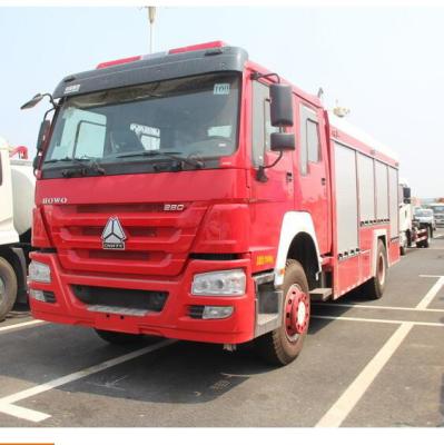 China 290 Hp Howo 4×2 Rescue Fire Truck With 8000kg Water Capacity Model SHMC5256 for sale