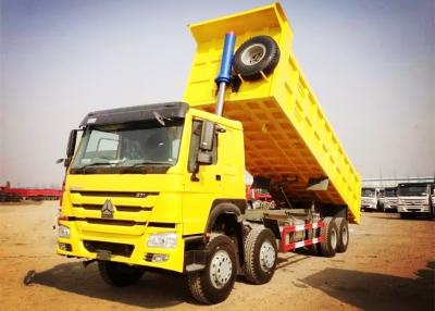 China 8×4 371HP Heavy Duty Dump Truck 32 Tons Load 30CBM Dump Box White Red Yellow Color for sale