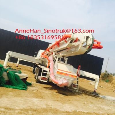 China Iso Ccc 37m Concrete Pump Trailer HOWO Concrete Mixer Truck Energy Saving for sale