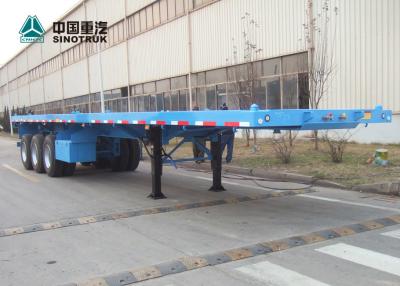 China CIMC Tri - Axle Heavy Duty Semi Trailers 40ft High Flatbed Trailer With BPW Axles for sale