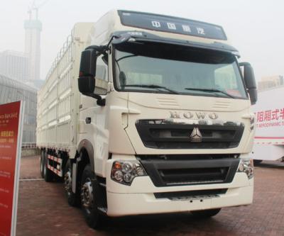 China 50T Capacity 450hp SINOTRUK HOWO A7 8x4 Box Stake Truck / Cargo Lorry Truck for sale