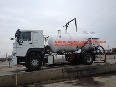 China O caminhão 10000L-15000L 4X2 6 da sução da água de esgoto de SINOTRUK HOWO roda caminhões do desperdício líquido à venda