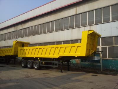 China Sinotruk Howo 40-60t Semi Dump Trailer With Side Guard And Electrical Opening Top Cover for sale