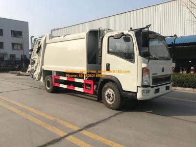 China 4x2 6 Tires Compressor Garbage Truck Of Sinotruk Howo7 8M3-10M3 for sale