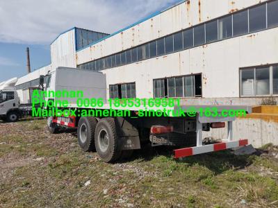 China Euro2 Left Hand Drive Flatbed Cargo Truck With 8000mm Length Bed for sale