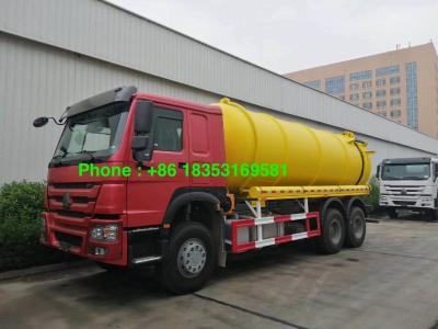 China 95km/H 17CBM 6x4 Sewage Suction Truck With Italy Pto Pump for sale