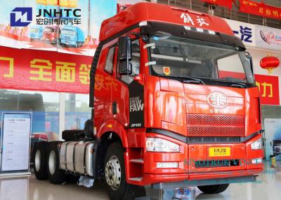 China Faw J6P Euro 2 350hp 10 Wheels 6x4 Tractor Truck With Double Bunkers for sale