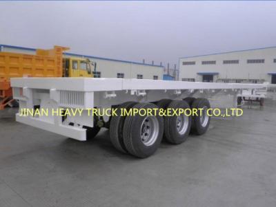 中国 12mの習慣の頑丈な半トレーラーの容器の平面自動車運搬船 販売のため